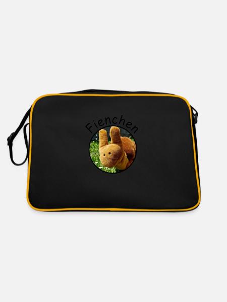 Fienchen - Retro Tasche - Schwarz/Gold - Hinten
