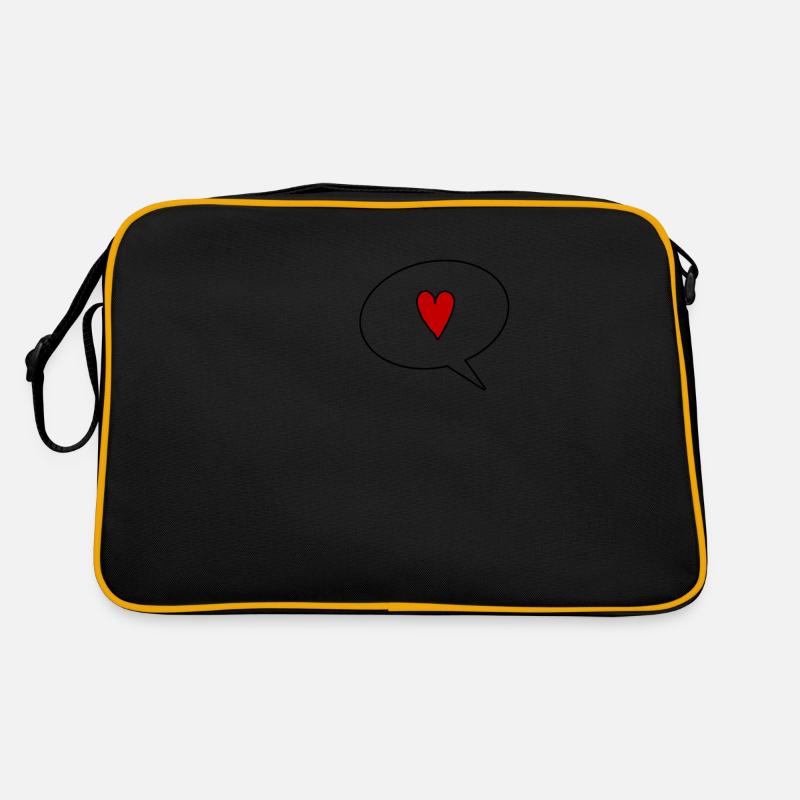 Speechbubble with Heart Retro Bag