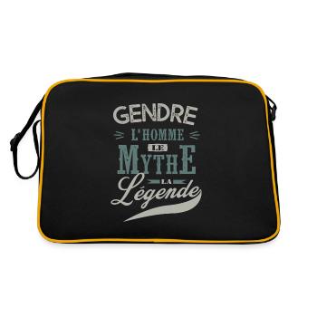 gendre l' homme le mythe la légende cadeau gendre - Sac Retro - noir/or - Dos