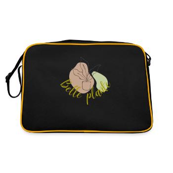 Beautiful plant| Women's gift - Retro Bag - black/gold - Back