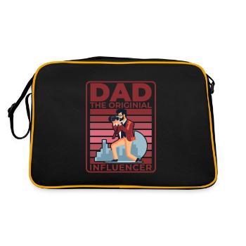 Dad: The original influencer - Retro Bag - black/gold - Back
