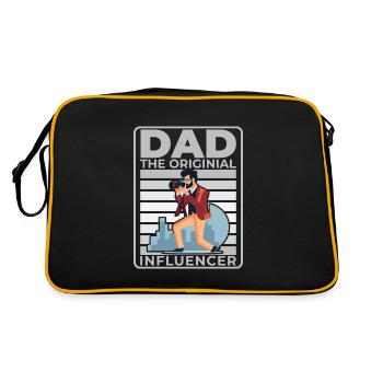 Dad: The original influencer - Retro Bag - black/gold - Back