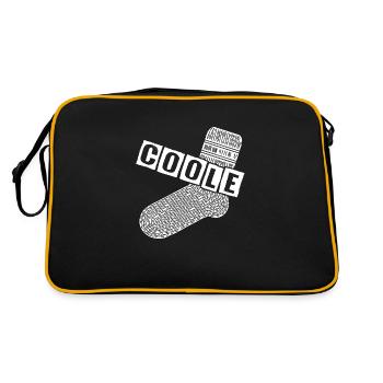 Cool sock - fun motivational design - Retro Bag - black/gold - Back