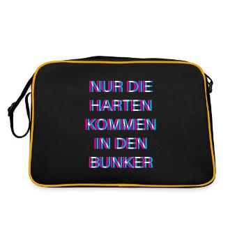 Hardtekk Tekk - Retro Tasche - Schwarz/Gold - Hinten