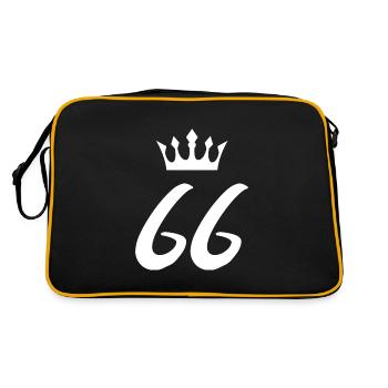 66 Number crown - Retro Bag - black/gold - Back