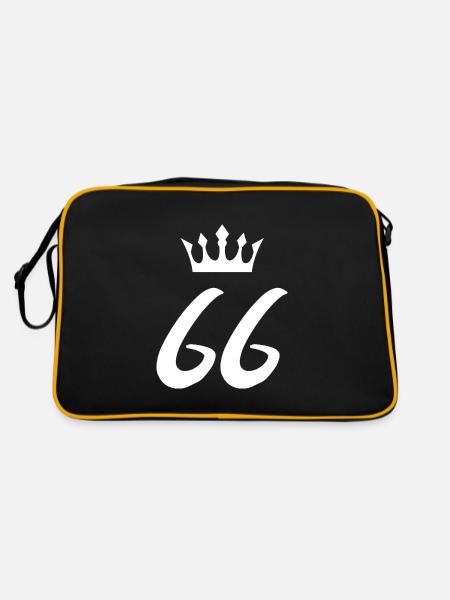 66 Couronne numérique - Sac Retro - noir/or - Dos