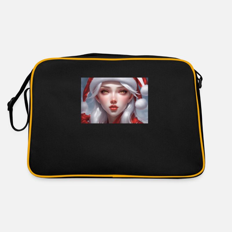 Verträumte Weihnachtsmannfrau Retro Tasche