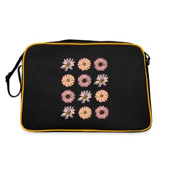 Fleur fleur pastel fleurs fleurs pastel lilas - Sac Retro - noir/or - Dos
