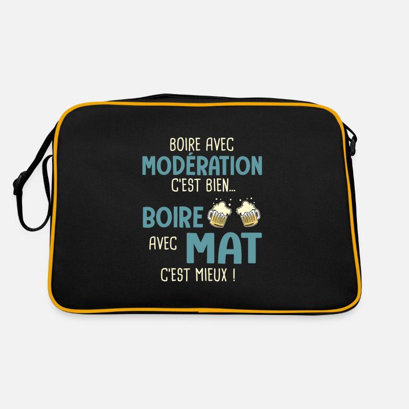 mathieu modération boire avec mat c'est mieux Sac Retro