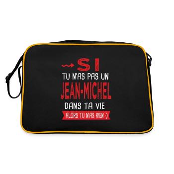 jean michel Si tu n as pas un jean-michel Humour - Sac Retro - noir/or - Dos
