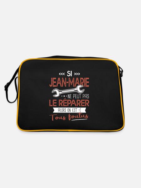 Si jean marie ne peut pas le réparer on est foutus - Sac Retro - noir/or - Dos