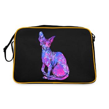 Sphynx Chat Sans Poils Galaxy Kitty - Sac Retro - noir/or - Dos