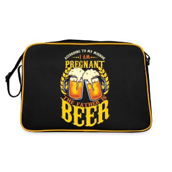 According To My Mirror I Am Pregnant - Retro Bag - black/gold - Back