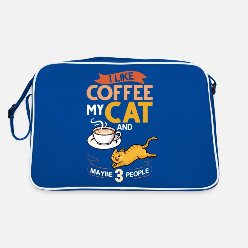 Coffee Cat Machine Kitten Cup Beans Retro Bag