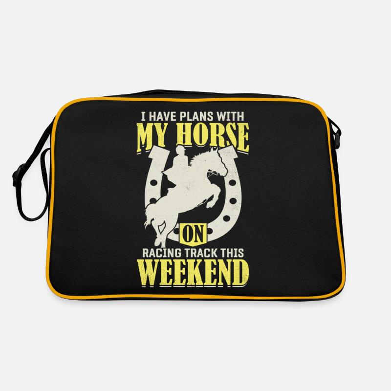 Ich habe Pläne mit meinem Pferd - Barrel Retro Tasche