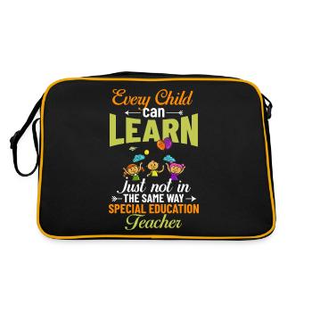Special education Special education Promoting special needs - Retro Bag - black/gold - Back
