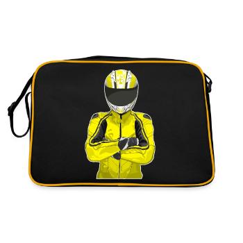 Motorcycle Lifestyle / Motorcycle / Motorcycle biker - Retro Bag - black/gold - Back