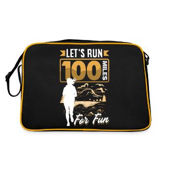 Let's run 100 miles for fun Ulramarathon Mountain - Retro Bag - black/gold - Back