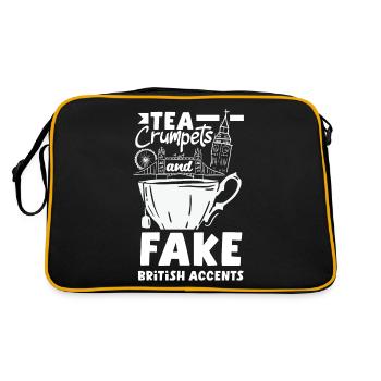 Tea Crumpets and Fake British Accents - Retro Bag - black/gold - Back