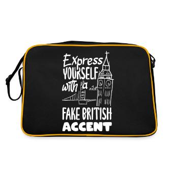 Express Yourself with a Fake British Accent - Retro Bag - black/gold - Back