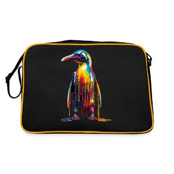 Pingouin arc-en-ciel - Sac Retro - noir/or - Dos