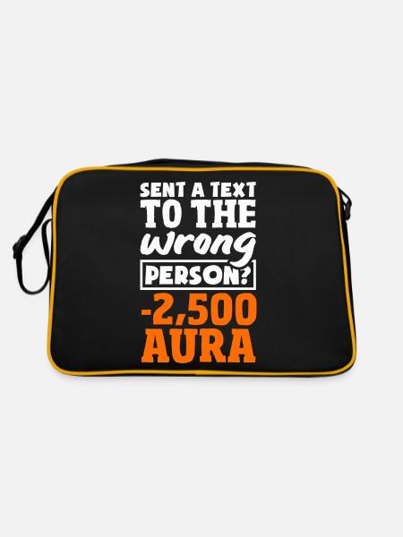 Vous avez envoyé un SMS à la mauvaise personne ?? -2500 Aura - Sac Retro - noir/or - Dos
