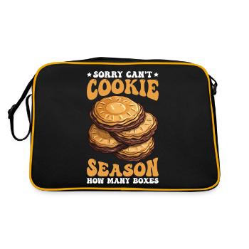 Sorry Can't Cookie Season How Many Boxes 2 - Retro Tasche - Schwarz/Gold - Hinten
