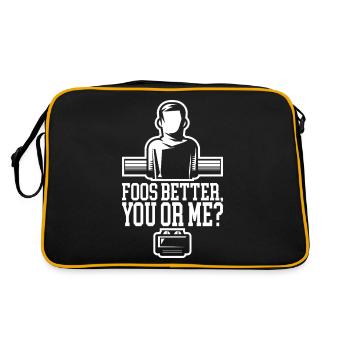 Foos Better You Or Me? Fun table football - Retro Bag - black/gold - Back