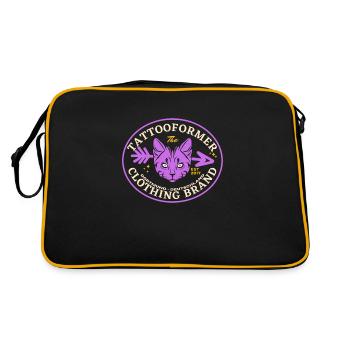 Violet Cat - Retro Tasche - Schwarz/Gold - Hinten