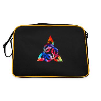 Nœud celtique coloré - Sac Retro - noir/or - Dos