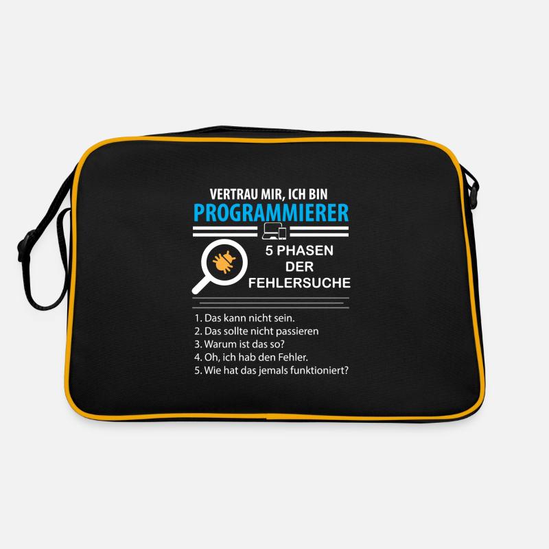 Vertrau mir ich bin Programmierer Nerd Geek Retro Tasche