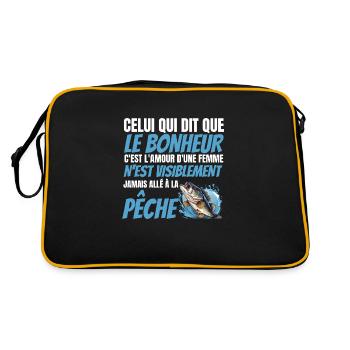 jamais allé à la pêche - Sac Retro - noir/or - Dos