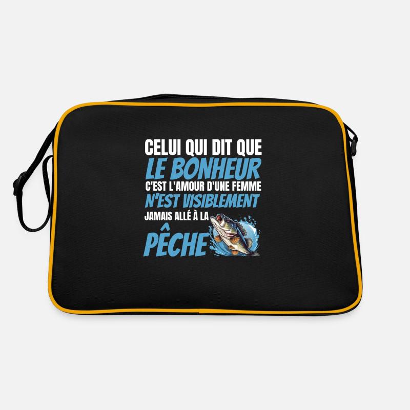 jamais allé à la pêche Sac Retro
