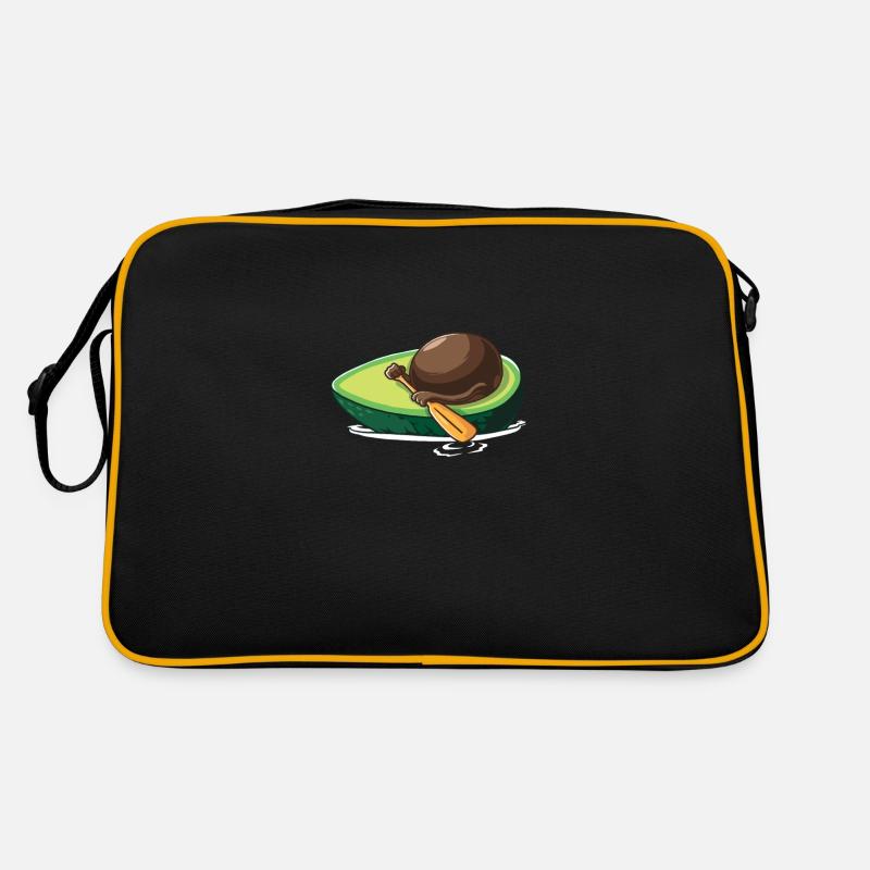 Nourriture d'avocat drôle pagayer un fruit de bateau de pêche Sac Retro