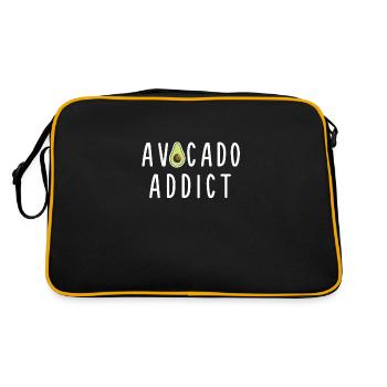 Avocado Addict Cool Fruit Eater Amoureux des graines - Sac Retro - noir/or - Dos