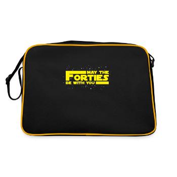 40th birthday stars 40's wars gift - Retro Bag - black/gold - Back