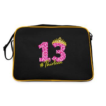 13e anniversaire de la couronne de l'adolescent - Sac Retro - noir/or - Dos