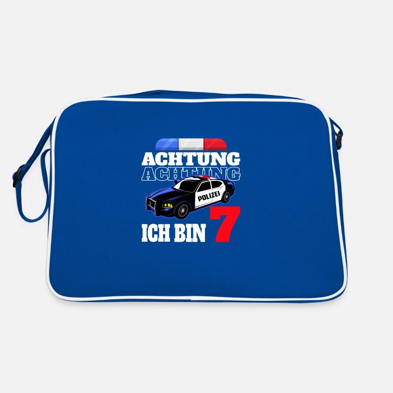 7. Geburtstag Polizei Polizist Junge Sohn Geschenk Retro Tasche
