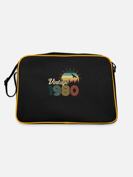 Vintage 1980 Vintage 1980 Anniversaire Rétro Vintage - Sac Retro - noir/or