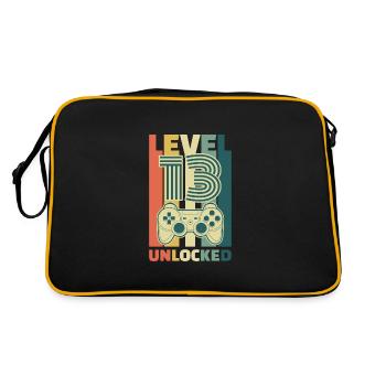 Level 13 Unlocked Birthday Gift - Retro Bag - black/gold - Back