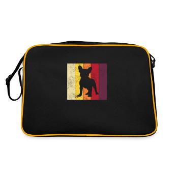 Bulldog Retro Frenchie Dog Hands Gift - Sac Retro - noir/or - Dos