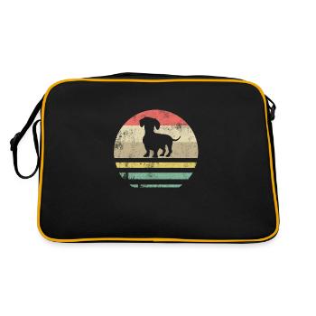 Cadeau rétro de teckel de teckel de teckel de teckel - Sac Retro - noir/or - Dos