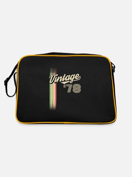 Vintage 1978 78e anniversaire cadeau vintage rétro - Sac Retro - noir/or
