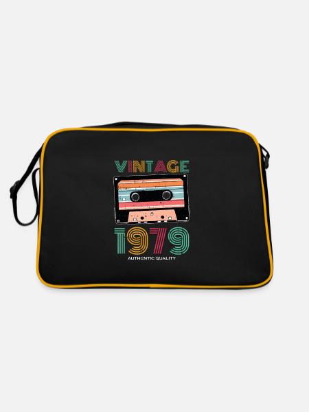 Vintage 1979 79th birthday retro vintage gift - Retro Bag - black/gold - Back