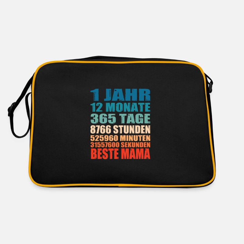 1 Jahre Beste Mama Spruch Muttertag Geschenk Retro Tasche