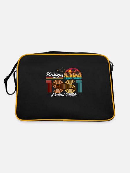 Vintage 1961 61 Anniversaire Rétro Millésime cadeau - Sac Retro - noir/or - Dos