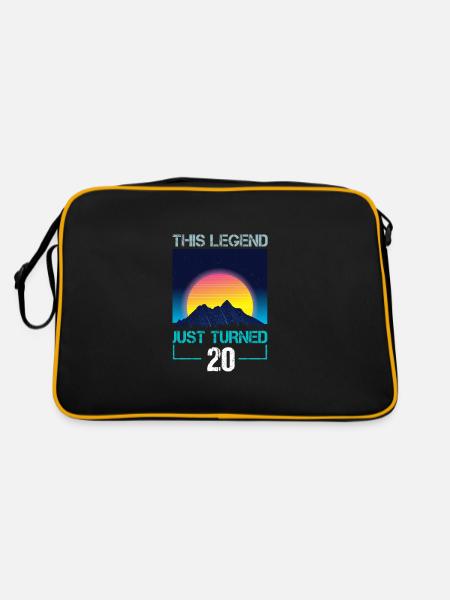 Cadeau Vaporwave de 20 ans - Sac Retro - noir/or - Dos