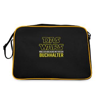 Das Wars Abschluss Buchhalter Geschenkidee - Retro Tasche - Schwarz/Gold - Hinten