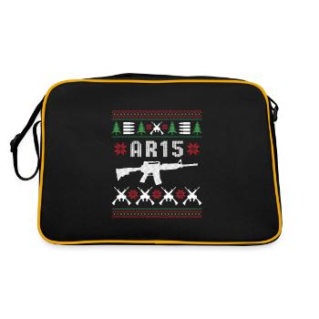 AR15 Noël moche - Sac Retro - noir/or - Dos