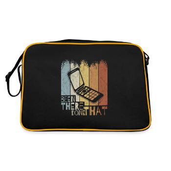Retro Old School Folding Phone Been There Done That - Retro Bag - black/gold - Back